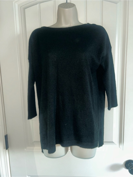 Terra Sweaters - NWT Terra Black Women's Boatneck Pullover Sweater 3/4 Sleeves Sz S